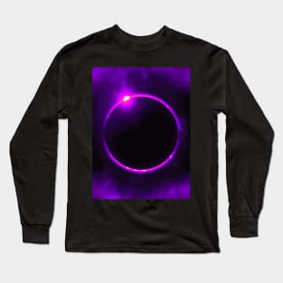 Purple Solar Eclipse Long Sleeve T-Shirt